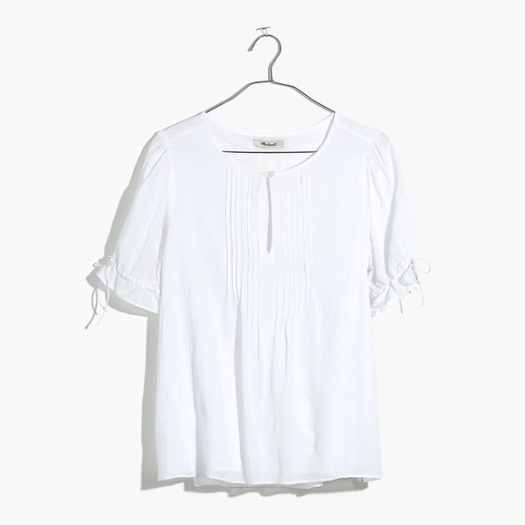 Madewell Tops - Madewell Embroidered Pintuck Top